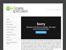Tablet Screenshot of medicarespecialist.com